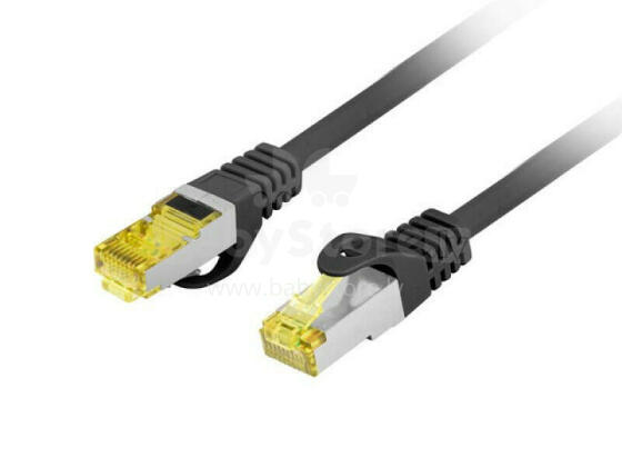 Patchcord cat.6a S/FTP LSZH CU 1,5 m, sertificēts melns