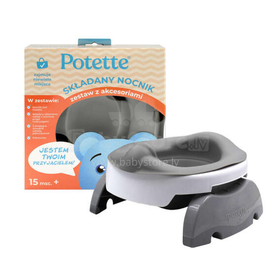 2-in-1 Potette Value Pack White/Gray, Potette