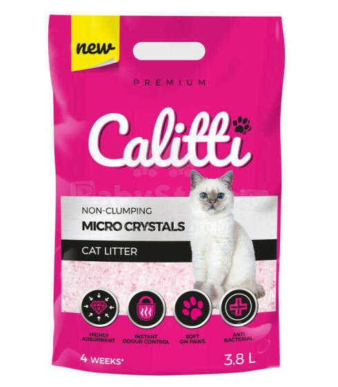 Calitti Micro Crystals - Силиконовый наполнитель для кошачьего туалета 3,8 л