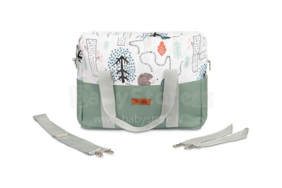 STROLLER BAG ECO LEATHER HEDGEHOG EMERALD