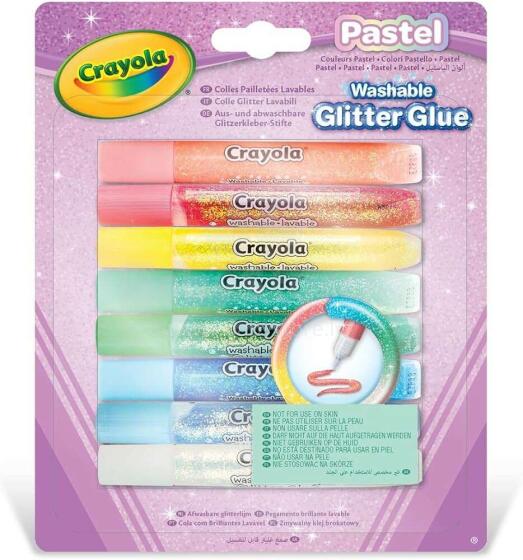 CRAYOLA Glitter-liimakynät, 8 kpl