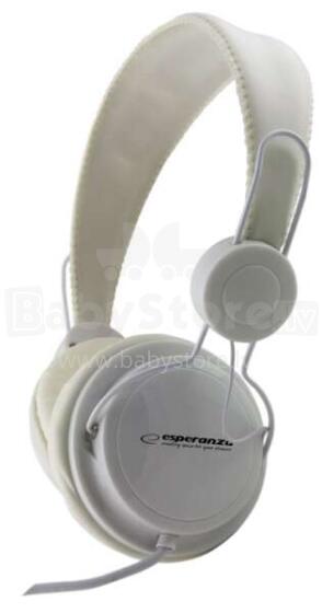 ESPERANZA STEREO AUDIO HEADPHONES SENSATION WHITE