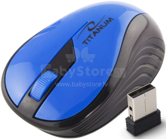 TITANUM WIRELESS 2.4GHZ OPTICAL MOUSE 3D USB RAINBOW BLUE