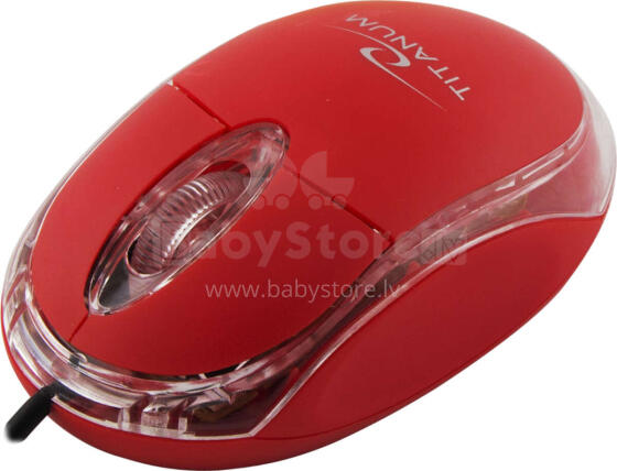 TITANUM RAPTOR 3D WIRED OPTICAL MOUSE USB RED