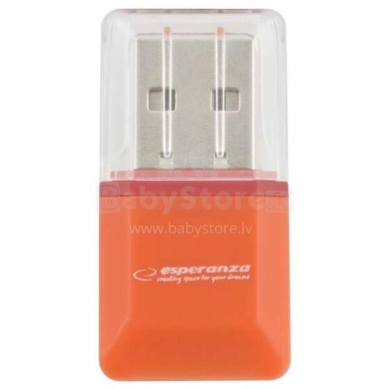 ESPERANZA MICRO SD USB 2.0 CARD READER ORANGE