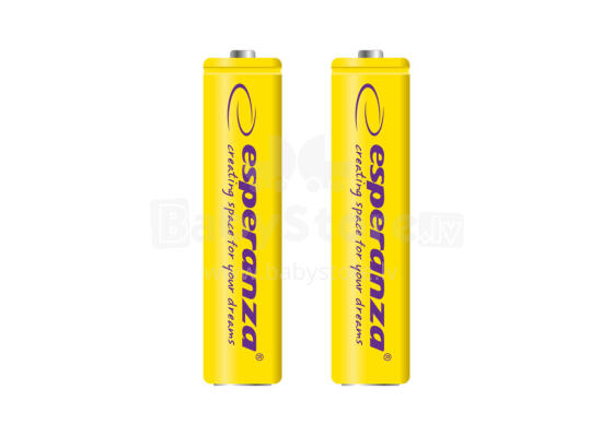 ESPERANZA RECHARGEABLE BATTERIES Ni-MH AAA 1000MAH 2PCS. YELLOW
