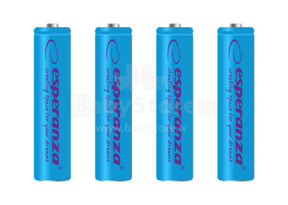 ESPERANZA RECHARGEABLE BATTERIES Ni-MH AAA 1000MAH 4PCS. BLUE
