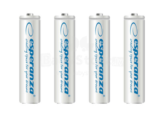 ESPERANZA RECHARGEABLE BATTERIES Ni-MH AAA 1000MAH 4PCS. WHITE
