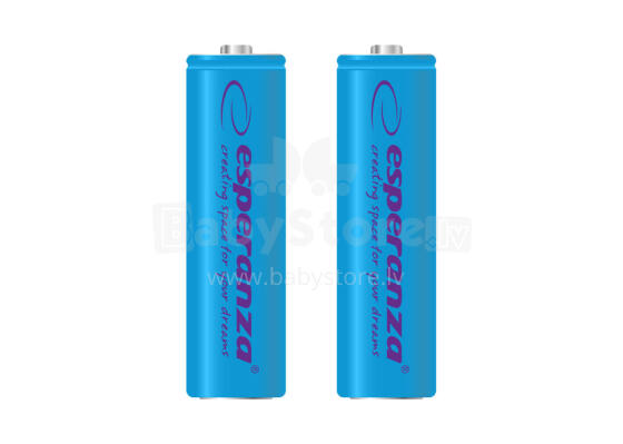 ESPERANZA RECHARGEABLE BATTERIES Ni-MH AA 2000MAH 2PCS. BLUE
