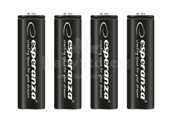 ESPERANZA RECHARGEABLE HIGH CAPACITY BATTERIES Ni-MH AA 2600MAH 4PCS.
