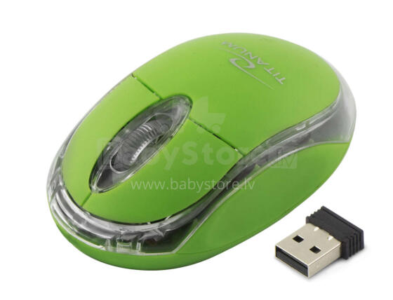 TITANUM WIRELESS 2.4GHZ OPTICAL MOUSE 3D USB CONDOR GREEN
