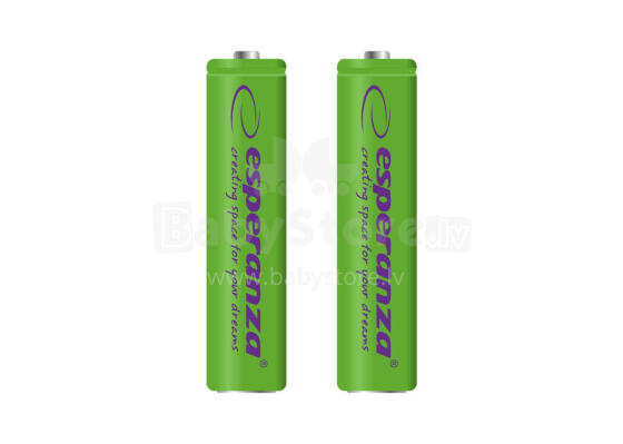 ESPERANZA RECHARGEABLE BATTERIES Ni-MH AAA 1000MAH 2PCS. GREEN
