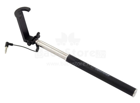 WIRED MONOPOD FOR SMARTPHONES FOR MAKING SELFIE PICTURES BLACK