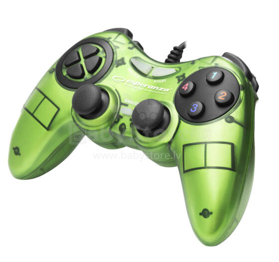 ESPERANZA GAMEPAD PC USB FIGHTER GREEN