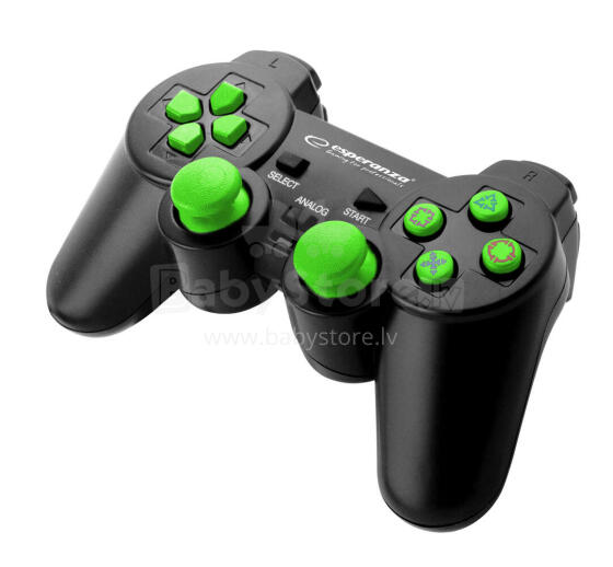 ESPERANZA GAMEPAD PS2/PS3/PC USB CORSAIR BLACK/GREEN