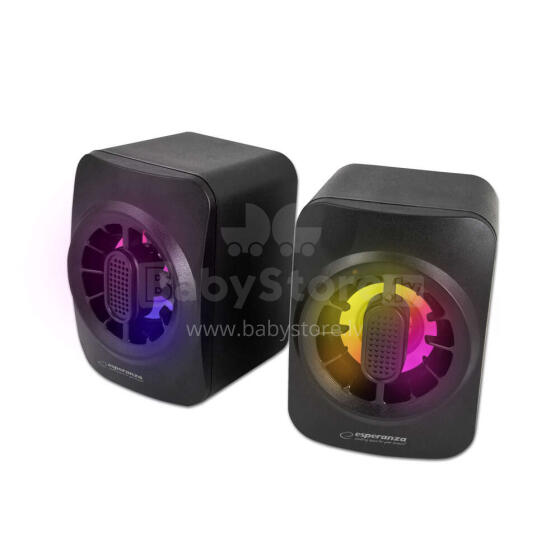 ESPERANZA USB SPEAKERS 2.0 LED RAINBOW SAKARA