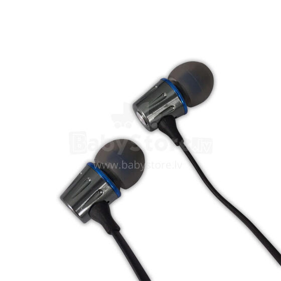 ESPERANZA METAL EARPHONES WITH MICROPHONE EH203 GRAPHITE/BLUE