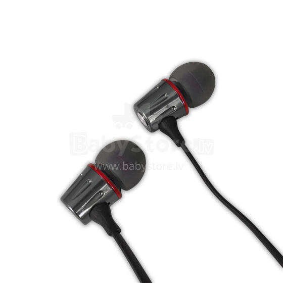 ESPERANZA METAL EARPHONES WITH MICROPHONE EH203 GRPHITE/RED