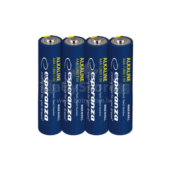 ESPERANZA ALKALINE BATTERIES AAA 4PCS. SHRINK FOIL WRAPPED