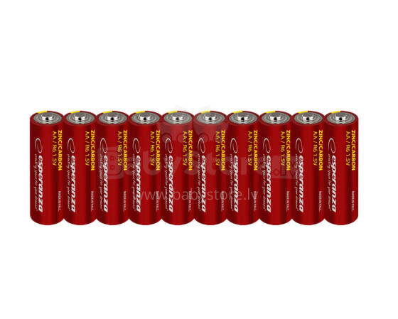 ESPERANZA CARBON-ZINC BATTERIES AA 10PCS.