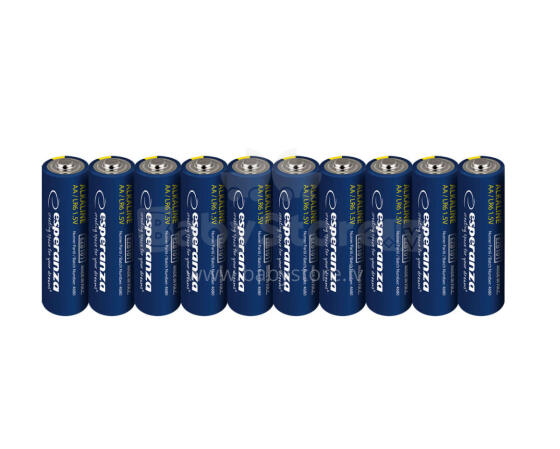 ESPERANZA ALKALINE BATTERIES AA 10PCS. FOIL WRAPPED WITH TAG