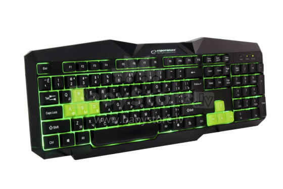 ESPERANZA WIRED USB GAMING ILLUMINATED KEYBOARD TIRIONS GREEN UKRAINIAN LAYOUT