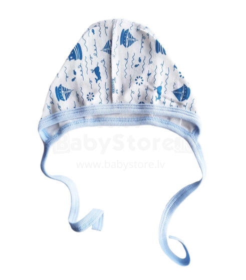 Galatex Baby Cap Art.181461 Sea Baby 100% medvilninė kepurė Katės