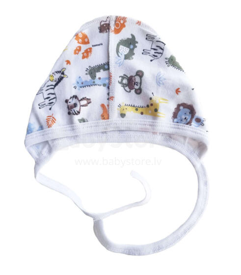 Galatex Baby Cap Art.181467 Animals Шапочка для новорождённых 100% хлопок