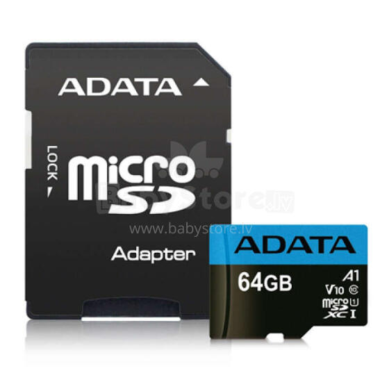 ADATA 64GB Micro SDXC V10 85MB/s + Ad.