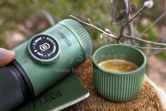 WACACO NANOPRESSO MOSS GREEN + CASE ground coffee maker