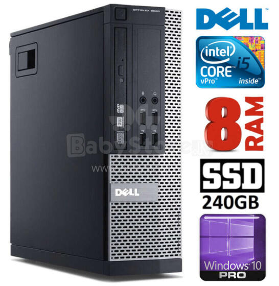 Персональный компьютер DELL 9020 SFF i5-4590 8 ГБ 240SSD DVDRW WIN10Pro