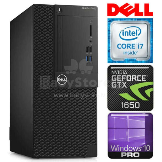 DELL 3050 Tower i7-7700 16GB 256SSD M.2 NVME+1TB GTX1650 4GB WIN10Pro