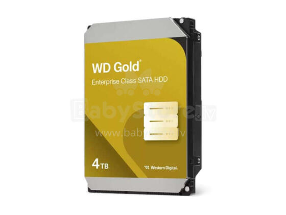 4TB Western Digital Gold 3.5&quot; SATA III Hard Drive - 7200RPM, 256MB Cache