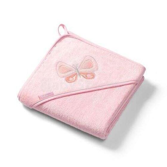 346/04 Bamboo hooded towel NATURAL BAMBOO PINK 100X100