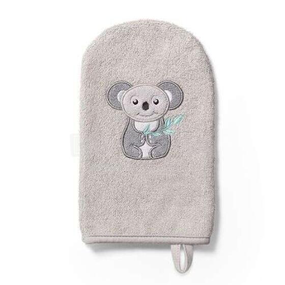 347/09 Bamboo baby wash mitt NATURAL BAMBOO GREY