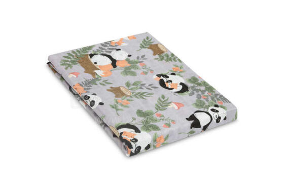 MUSLIN WRAP PANDA AND FOX 120X120 CM