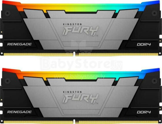 Память Kingston KINGSTON 32 ГБ, 3600 МТ/с, DDR4 CL16, комплект из 2 модулей 1Gx8 FURY Renegade RGB