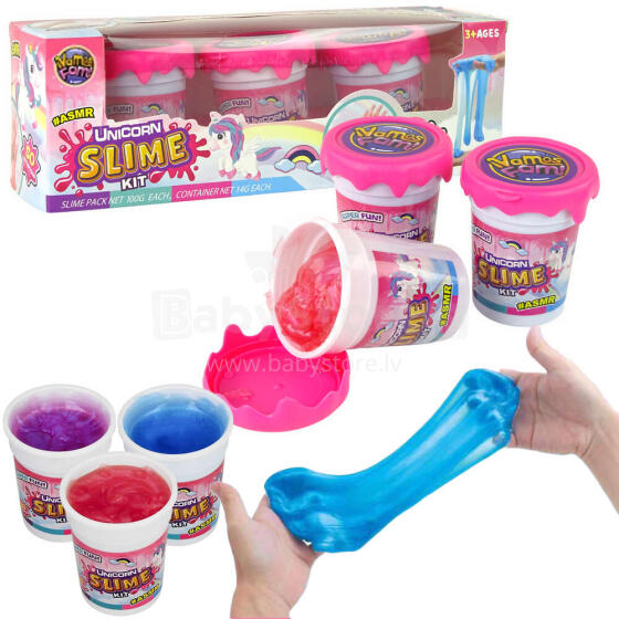 MASA MAGICZNA SLIME JEDNOROŻEC 3x80g