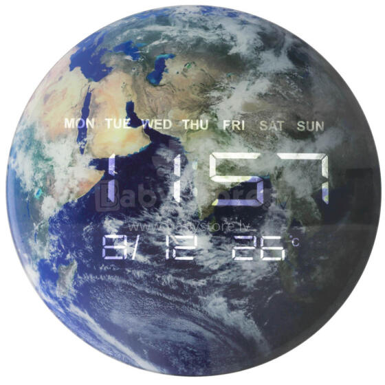 Ikonka Art.KX3512 Price clock planet earth blue 32cm