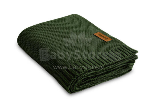 Bamboo and cotton blanket – BOTTLE GREEN