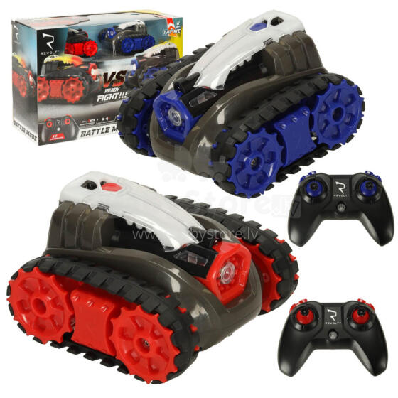 Ikonka Art.KX3671 RC Revolt BATTLE remote control car battle mode sound lights 2pak