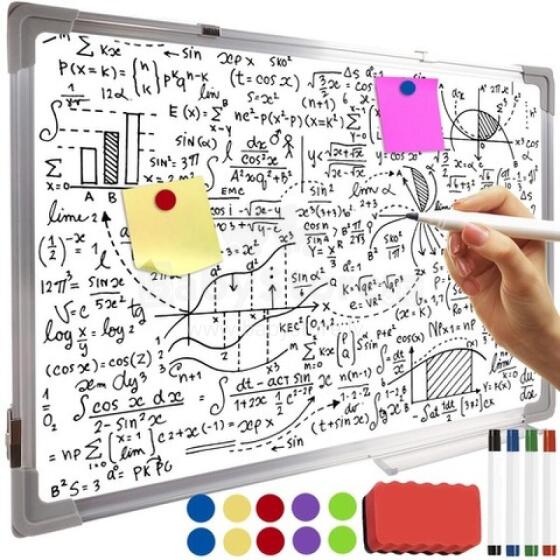 Magnetiskā tāfele DRY-ERASE 60x40+aksesuāri 24325*