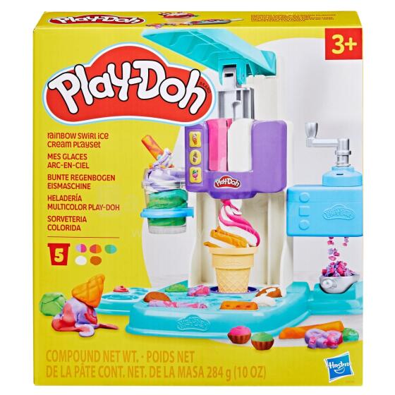 PLAY-DOH Leikkisetti Sateenkaaripyörrejäätelö