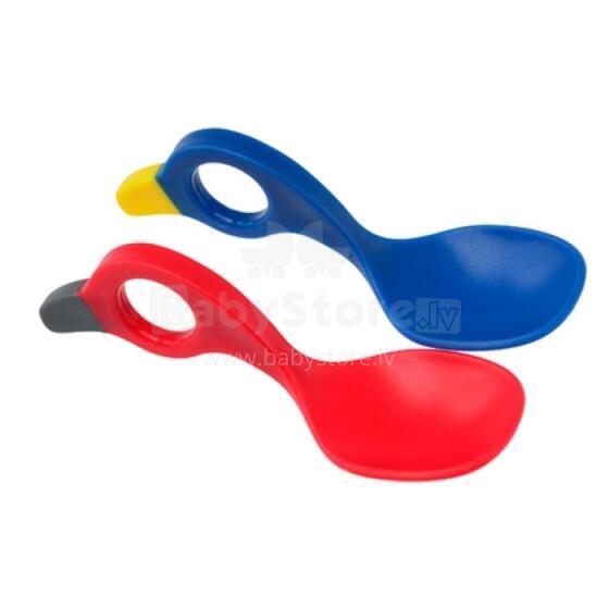 I CAN Ara parrot/Blue bird Red/Blue spoons 2pcs.