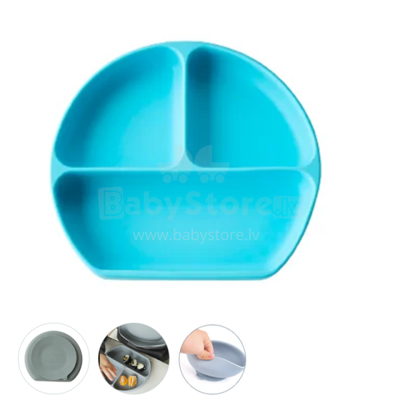 Little Eater Art.LE004 Light blue Silicone suction plate