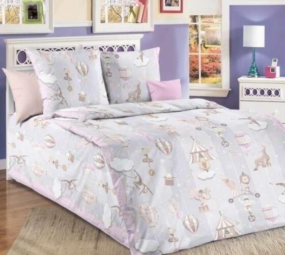 Vasilek Bedding Set  Art.183781  Хлопковое постельное белье из 3-х частей 143х215/70x70см