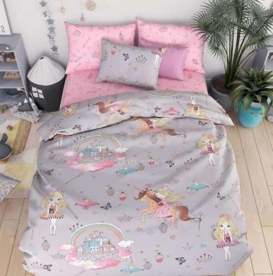 Vasilek Bedding Set  Art.183792  Хлопковое постельное белье из 3-х частей 147х112/40x60см