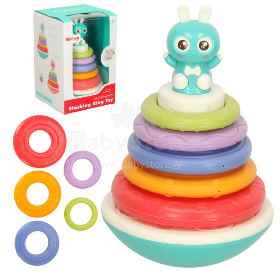 Ikonka Art.KX3595_1 Sensory toy pyramid tower balance the sky