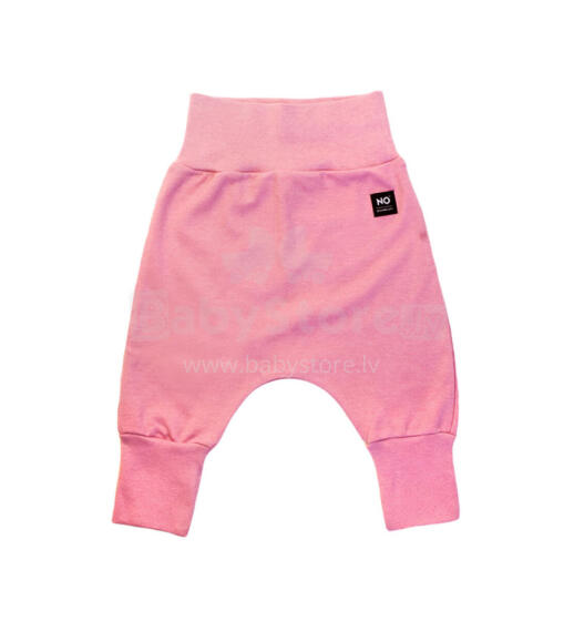 La Bebe™ NO Baby Pants Art.184106 Pink Детские штанишки с широким поясом и открытыми пяточками из чистого хлопка