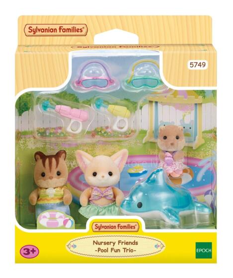 SYLVANIAN FAMILIES Rinkinys „Linksmybės baseine“